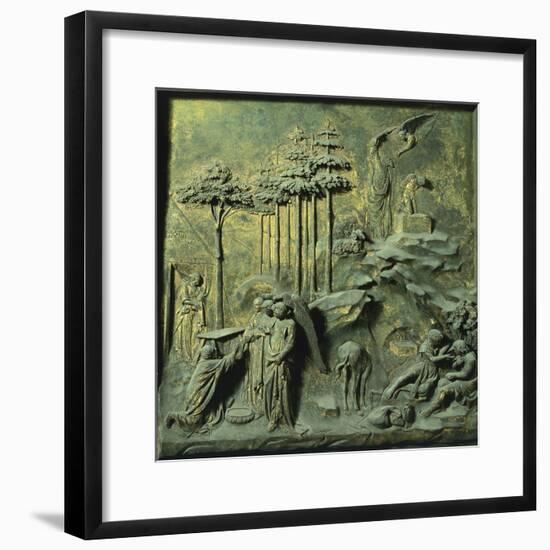 Appearance of Angels to Abraham and Sacrifice of Isaac-Lorenzo Ghiberti-Framed Giclee Print