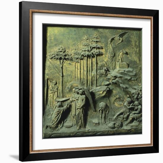 Appearance of Angels to Abraham and Sacrifice of Isaac-Lorenzo Ghiberti-Framed Giclee Print