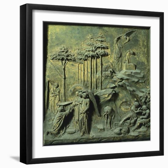 Appearance of Angels to Abraham and Sacrifice of Isaac-Lorenzo Ghiberti-Framed Giclee Print