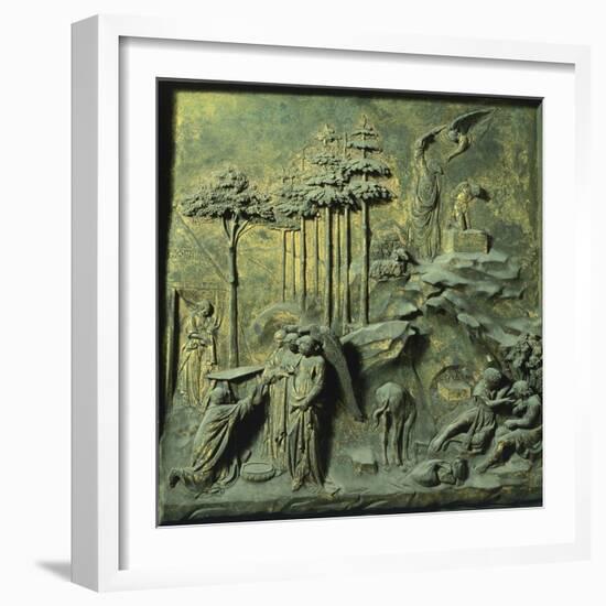 Appearance of Angels to Abraham and Sacrifice of Isaac-Lorenzo Ghiberti-Framed Giclee Print