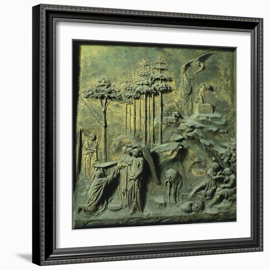 Appearance of Angels to Abraham and Sacrifice of Isaac-Lorenzo Ghiberti-Framed Giclee Print