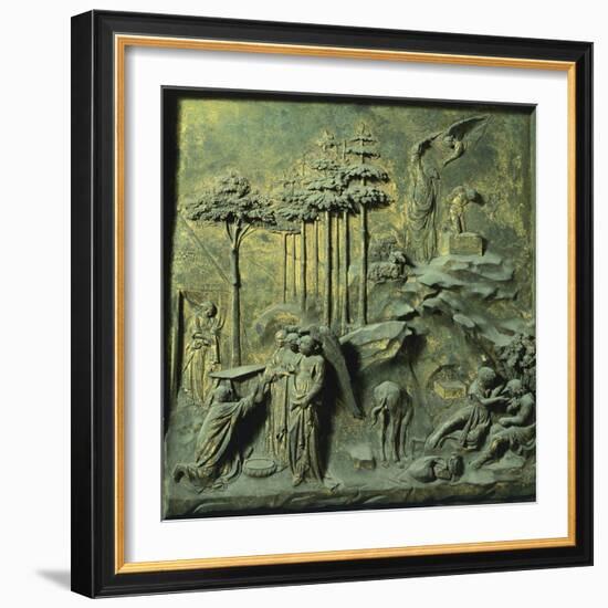 Appearance of Angels to Abraham and Sacrifice of Isaac-Lorenzo Ghiberti-Framed Giclee Print