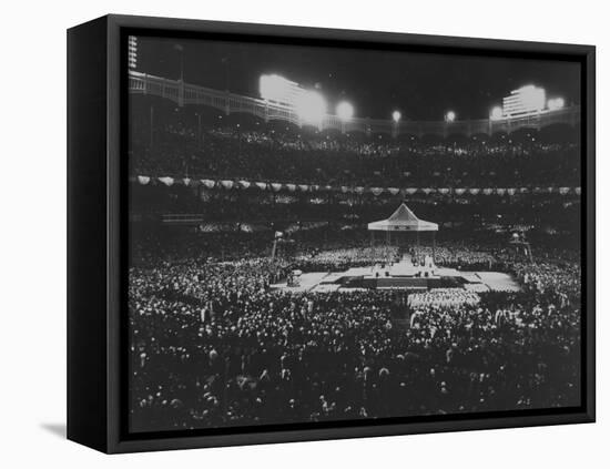 Appearance of Pope Paul VI for Roman Catholic Mass in New York Yankee Stadium-Ralph Morse-Framed Premier Image Canvas