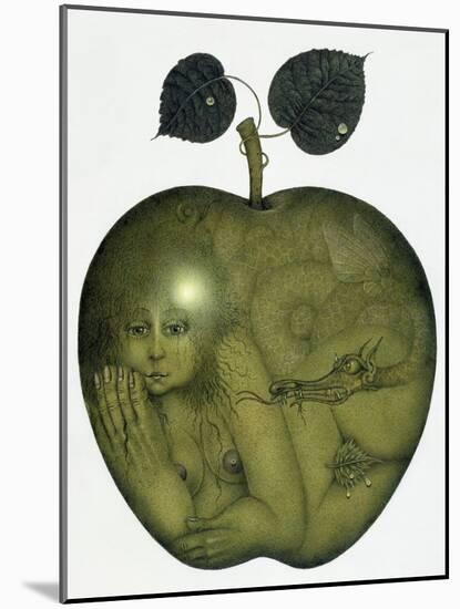 Apple and Eve and Serpent-Wayne Anderson-Mounted Giclee Print