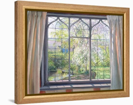 Apple Blossom Against Willow, 1990-Timothy Easton-Framed Premier Image Canvas