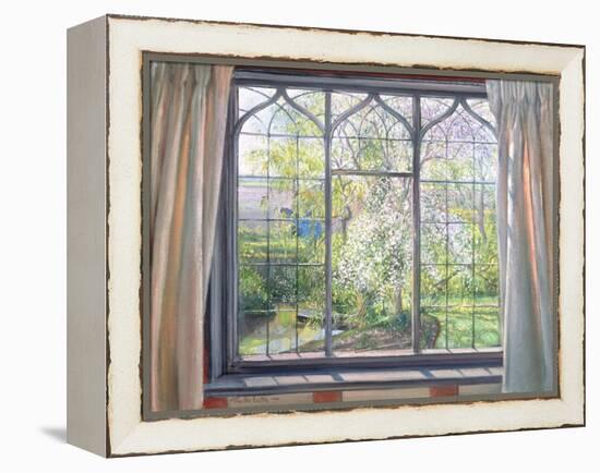 Apple Blossom Against Willow, 1990-Timothy Easton-Framed Premier Image Canvas