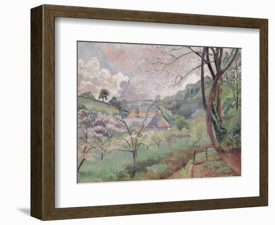 Apple Blossom, Riversbridge Farm, Blackpool, 1921-Lucien Pissarro-Framed Giclee Print