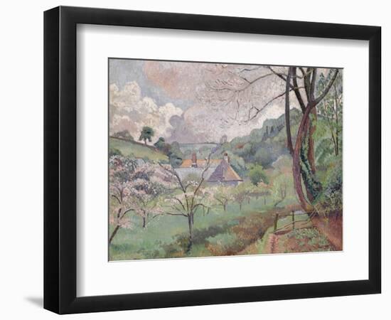 Apple Blossom, Riversbridge Farm, Blackpool, 1921-Lucien Pissarro-Framed Giclee Print