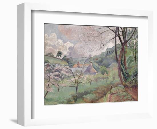 Apple Blossom, Riversbridge Farm, Blackpool, 1921-Lucien Pissarro-Framed Giclee Print