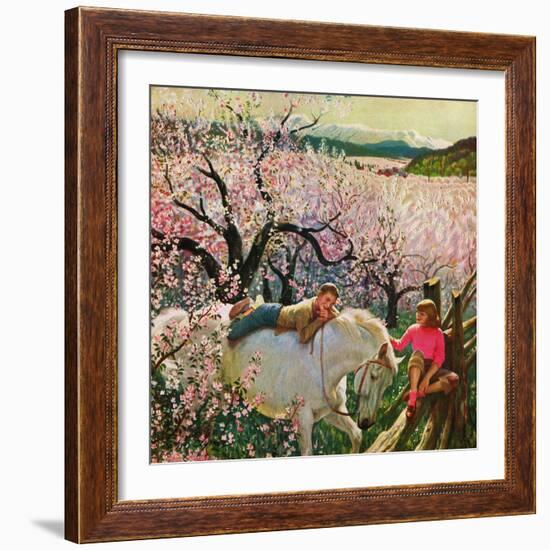 "Apple Blossom Time", May 6, 1950-John Clymer-Framed Giclee Print