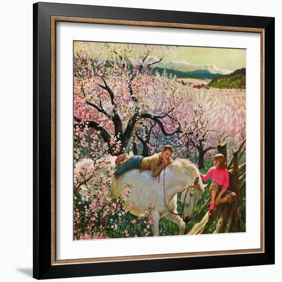 "Apple Blossom Time", May 6, 1950-John Clymer-Framed Giclee Print