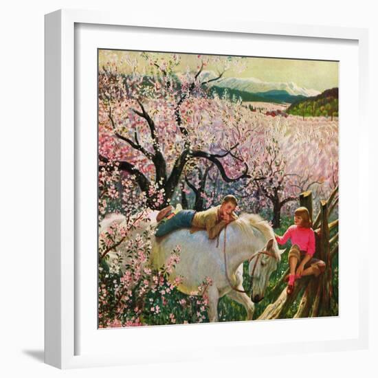 "Apple Blossom Time", May 6, 1950-John Clymer-Framed Giclee Print