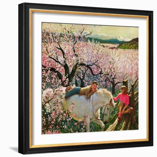 "Apple Blossom Time", May 6, 1950-John Clymer-Framed Giclee Print