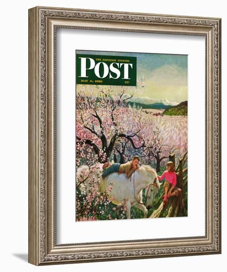 "Apple Blossom Time" Saturday Evening Post Cover, May 6, 1950-John Clymer-Framed Giclee Print