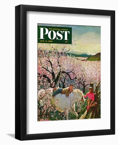 "Apple Blossom Time" Saturday Evening Post Cover, May 6, 1950-John Clymer-Framed Giclee Print