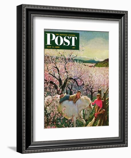 "Apple Blossom Time" Saturday Evening Post Cover, May 6, 1950-John Clymer-Framed Giclee Print