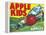 Apple Kids Apple Label - Yakima, WA-Lantern Press-Framed Stretched Canvas