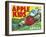 Apple Kids Apple Label - Yakima, WA-Lantern Press-Framed Art Print