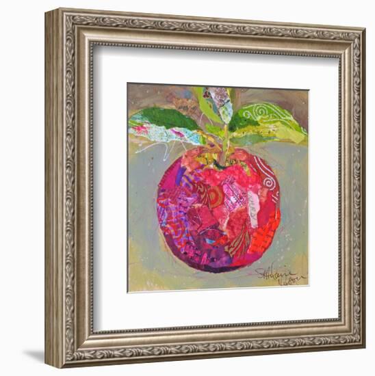 Apple On Branch-null-Framed Premium Giclee Print