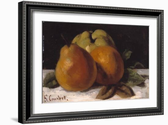 Apple, Pear and Orange, C.1871-72-Gustave Courbet-Framed Giclee Print