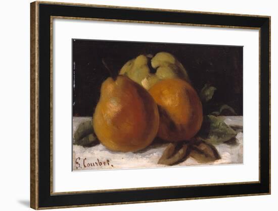 Apple, Pear and Orange, C.1871-72-Gustave Courbet-Framed Giclee Print