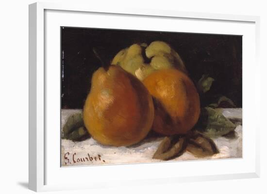 Apple, Pear and Orange, C.1871-72-Gustave Courbet-Framed Giclee Print