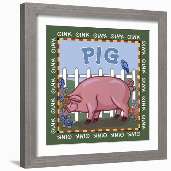 Apple Pig-Michele Meissner-Framed Giclee Print