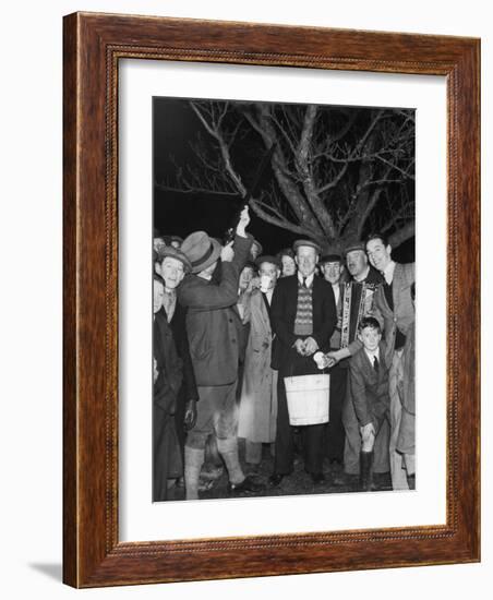 Apple Tree Custom Trees are Toasted with Mulled Cider While Singing a Wassail Song-null-Framed Photographic Print