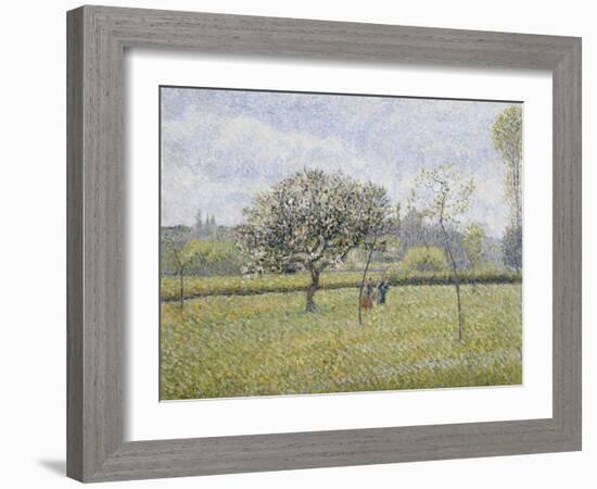 Apple Tree in Flower at Eragny-Camille Pissarro-Framed Giclee Print