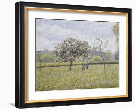 Apple Tree in Flower at Eragny-Camille Pissarro-Framed Giclee Print