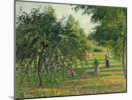 Apple Trees and Hay Makers at Eragny (Pommiers et Faneuses, Eragny). 1895-Camille Pissarro-Mounted Giclee Print