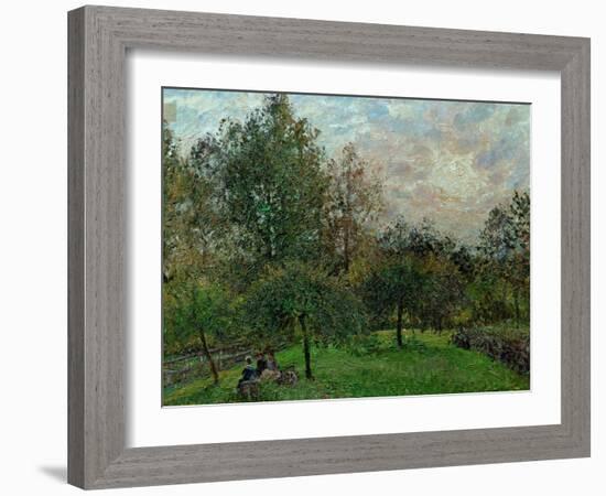 Apple Trees and Poplars in a Sunset, 1901-Camille Pissarro-Framed Giclee Print