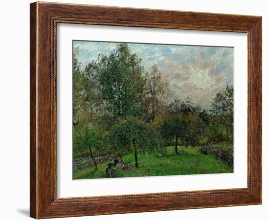 Apple Trees and Poplars in a Sunset, 1901-Camille Pissarro-Framed Giclee Print