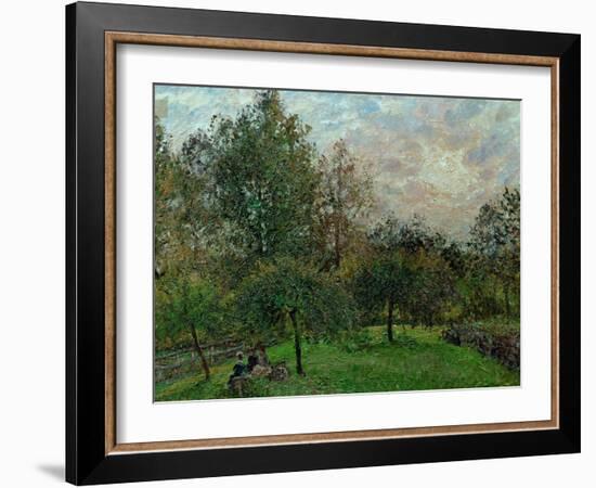 Apple Trees and Poplars in a Sunset, 1901-Camille Pissarro-Framed Giclee Print