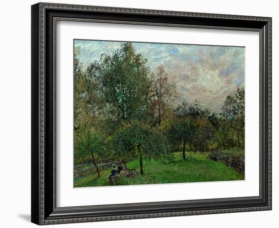 Apple Trees and Poplars in a Sunset, 1901-Camille Pissarro-Framed Giclee Print