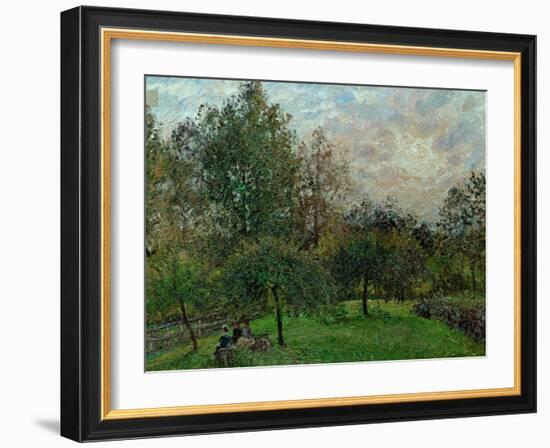 Apple Trees and Poplars in a Sunset, 1901-Camille Pissarro-Framed Giclee Print