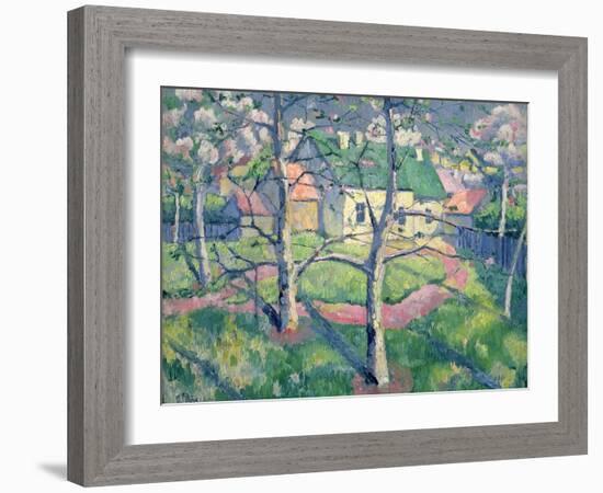 Apple Trees in Bloom, 1904-Kasimir Malevich-Framed Giclee Print