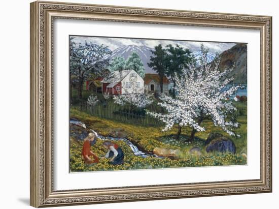 Apple Trees in Bloom-Nikolai Astrup-Framed Giclee Print