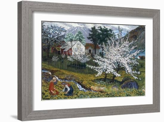 Apple Trees in Bloom-Nikolai Astrup-Framed Giclee Print