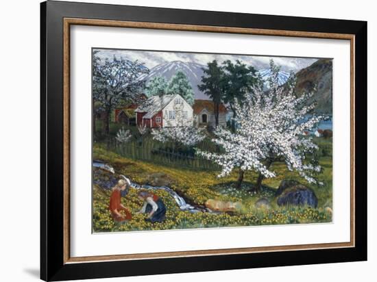 Apple Trees in Bloom-Nikolai Astrup-Framed Giclee Print