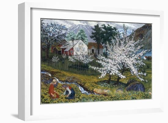 Apple Trees in Bloom-Nikolai Astrup-Framed Giclee Print