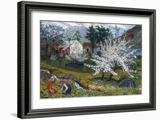 Apple Trees in Bloom-Nikolai Astrup-Framed Giclee Print