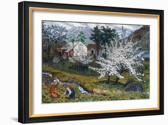 Apple Trees in Bloom-Nikolai Astrup-Framed Giclee Print