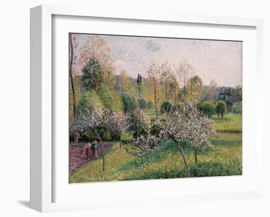 Apple Trees in Blossom, Eragny, 1895-Camille Pissarro-Framed Giclee Print