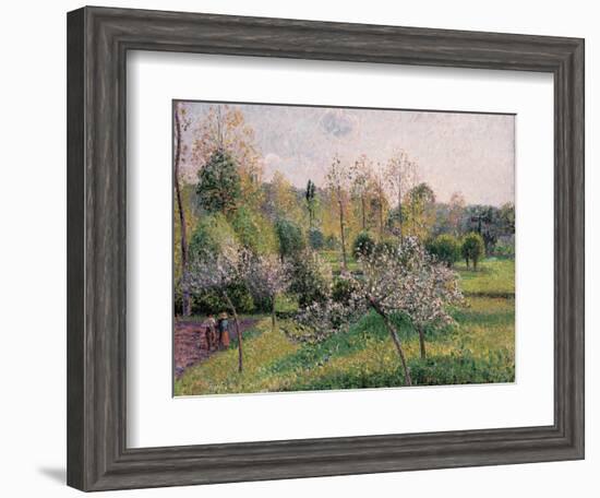 Apple Trees in Blossom, Eragny, 1895-Camille Pissarro-Framed Giclee Print