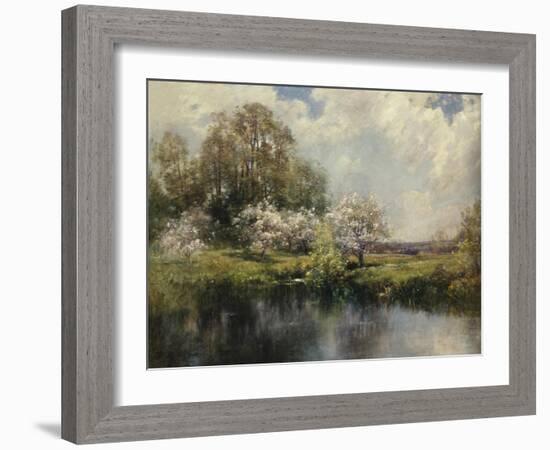 Apple Trees in Blossom-John Appleton Brown-Framed Giclee Print