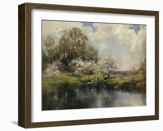 Apple Trees in Blossom-John Appleton Brown-Framed Giclee Print