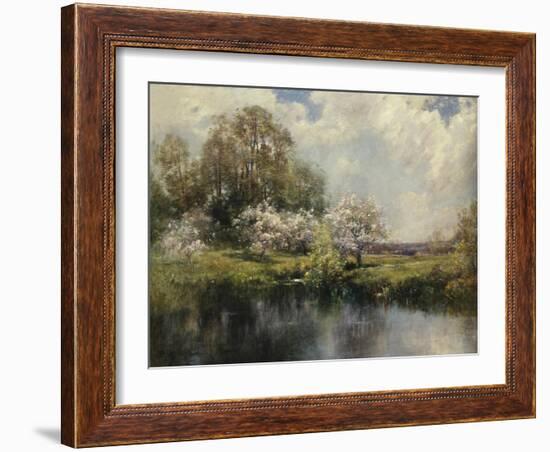 Apple Trees in Blossom-John Appleton Brown-Framed Giclee Print