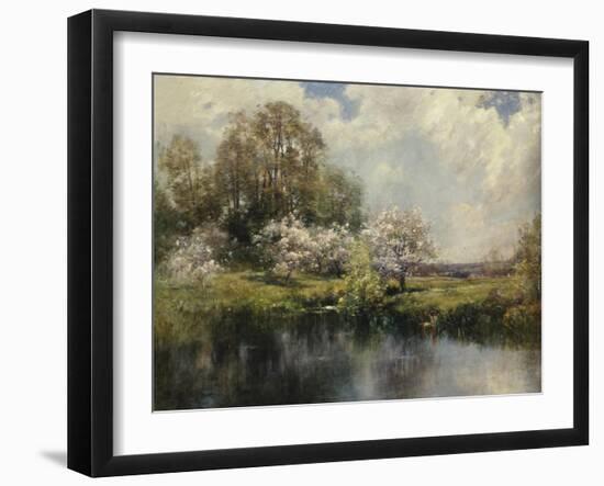 Apple Trees in Blossom-John Appleton Brown-Framed Giclee Print