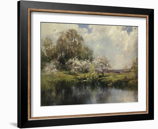 Apple Trees in Blossom-John Appleton Brown-Framed Giclee Print